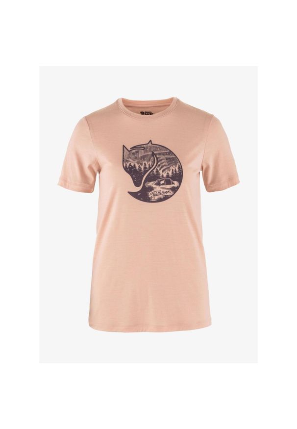 Fjällräven - Koszulka merino damska Fjallraven Abisko Wool Fox. Kolor: różowy
