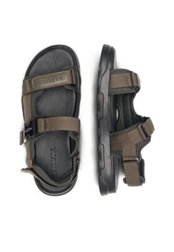 Badura Sandały MOTTU-01 MI08 Khaki. Kolor: brązowy. Materiał: materiał