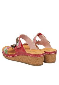 Laura Vita Klapki Facscineo 05 Czerwony. Kolor: czerwony. Materiał: skóra #5