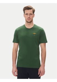 Aeronautica Militare T-Shirt 251TS1580J372 Zielony Regular Fit. Kolor: zielony. Materiał: bawełna