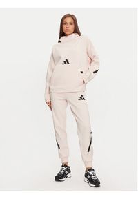 Adidas - adidas Bluza Z.N.E. JF4782 Różowy Loose Fit. Kolor: różowy. Materiał: bawełna