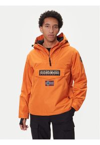 Napapijri Kurtka anorak Rainforest Next NP0A4IB9 Pomarańczowy Regular Fit. Kolor: pomarańczowy. Materiał: syntetyk