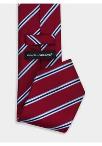Pako Lorente - Bordowy krawat męski w pasy P22SF-KX-022-D-0. Kolor: czerwony. Materiał: poliester #2