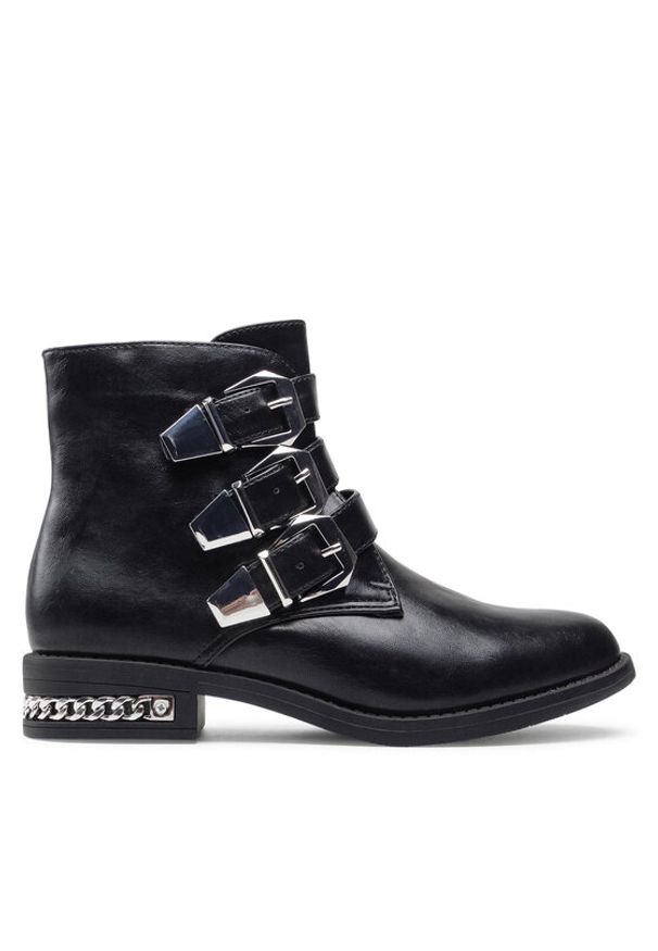 DeeZee Botki WS5168-02 Czarny. Kolor: czarny. Materiał: skóra