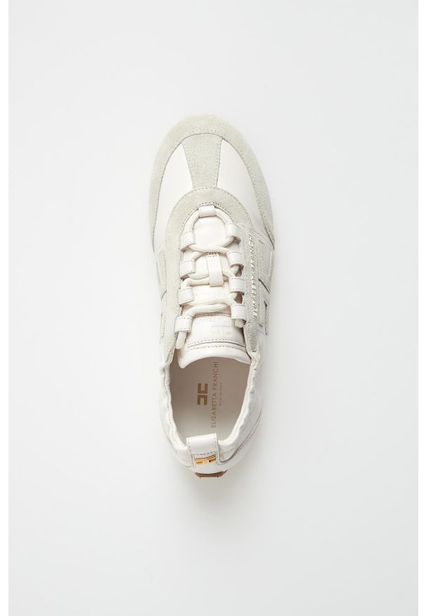 Elisabetta Franchi - Sneakersy damskie skórzane ELISABETTA FRANCHI. Materiał: skóra