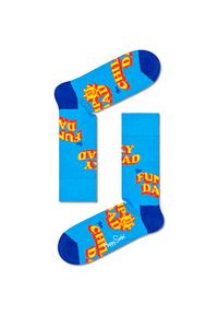 Happy-Socks - Happy Socks Skarpety wysokie unisex NOD01-6300 Niebieski. Kolor: niebieski. Materiał: bawełna, materiał