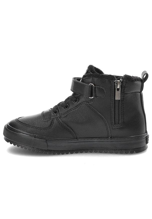 Big-Star - Czarne Sneakersy Big Star Ocieplane Buty Dziecięce. Kolor: czarny. Materiał: skóra ekologiczna, materiał. Szerokość cholewki: normalna
