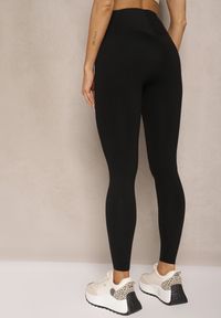 Renee - Czarne Basicowe Legginsy High Waist Tofelia. Okazja: na co dzień. Stan: podwyższony. Kolor: czarny. Styl: klasyczny, casual #3