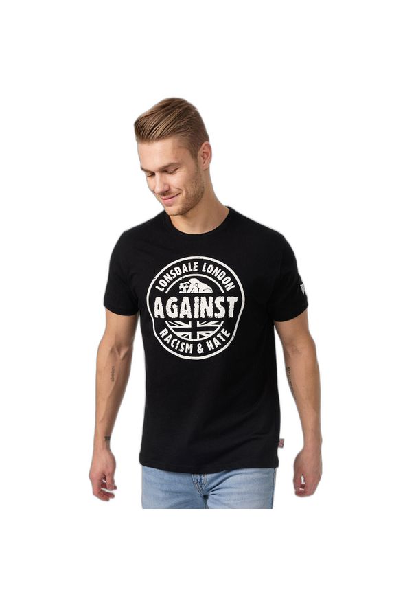 Koszulka przeciwko rasizmowi Lonsdale. Kolor: czarny