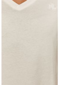Lauren Ralph Lauren - T-shirt. Okazja: na co dzień. Kolor: biały. Materiał: bawełna, dzianina. Wzór: gładki. Styl: casual #4