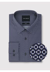 Pako Lorente - PAKO LORENTE – Granatowa koszula w kwiaty. Kolor: niebieski. Materiał: elastan, bawełna. Długość rękawa: długi rękaw. Długość: długie. Wzór: kwiaty #3