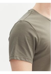 Aulp T-Shirt Roque Khaki Regular Fit. Kolor: brązowy. Materiał: bawełna #2