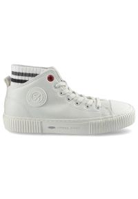 Białe Sneakersy Cross Jeans Damskie Stylowe Buty. Okazja: na co dzień. Wysokość cholewki: przed kolano. Zapięcie: pasek. Kolor: biały. Materiał: dzianina, materiał, syntetyk. Szerokość cholewki: normalna #3