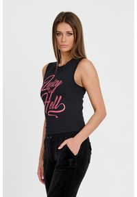 Juicy Couture - JUICY COUTURE Czarny top Juicy As Hell Tank. Kolor: czarny #2