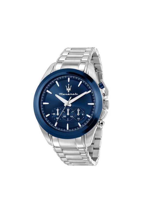 Maserati Zegarek Traguardo Chronograph R8873612067 Srebrny. Kolor: srebrny