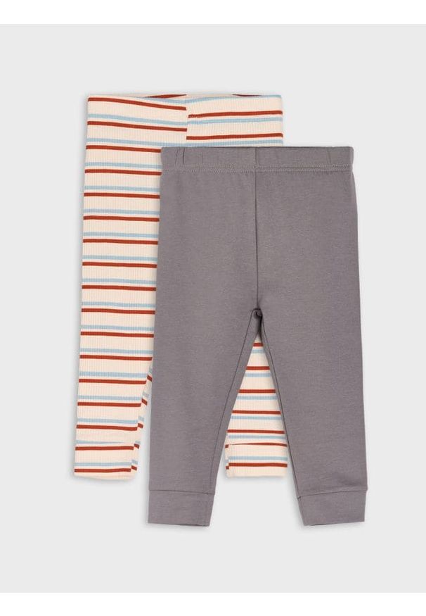 Sinsay - Legginsy 2 pack - kremowy. Kolor: kremowy