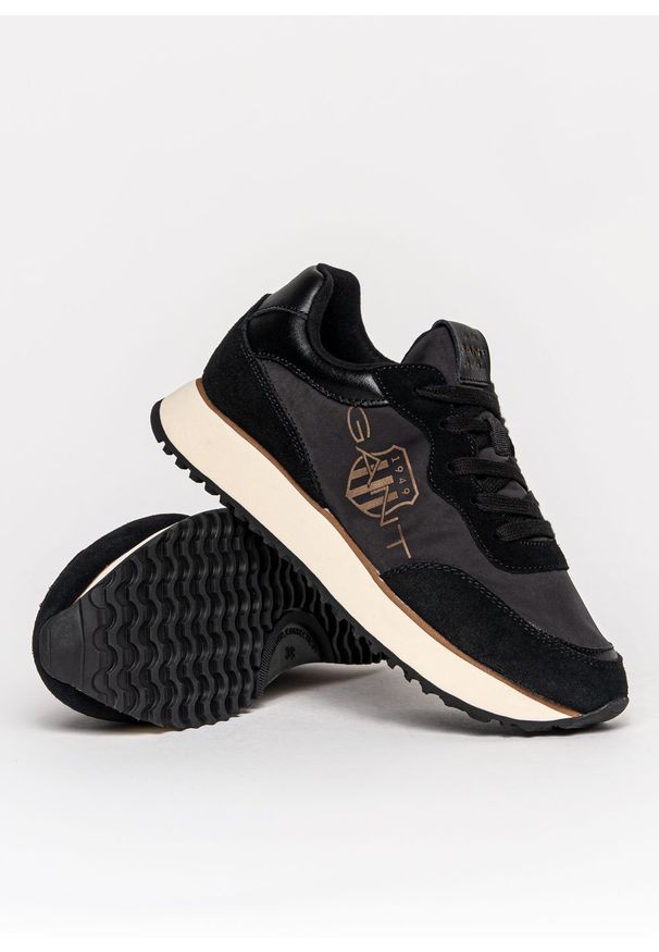 GANT - Buty sportowe damskie Gant Bevinda (23533026-G00). Kolor: czarny. Materiał: materiał. Styl: sportowy
