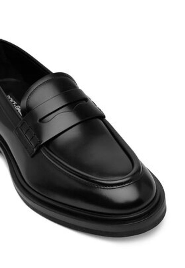 DOLCE & GABBANA - Dolce&Gabbana Mokasyny CM0078 A1203 Czarny. Kolor: czarny. Materiał: skóra