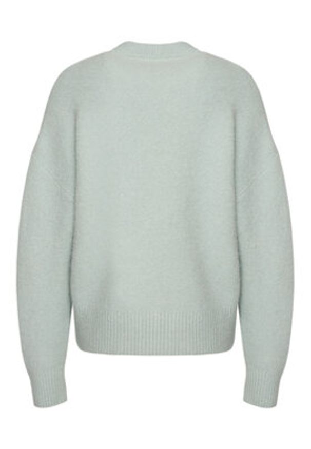 AMI PARIS Sweter UKS025.KN0032 Błękitny Regular Fit. Kolor: niebieski. Materiał: wełna