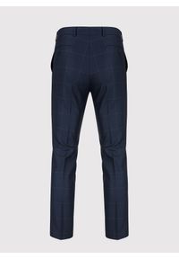 Pako Lorente - PAKO LORENTE – Granatowe spodnie garniturowe w kratę Windowpane. Kolor: niebieski. Materiał: poliester, wiskoza, elastan #6