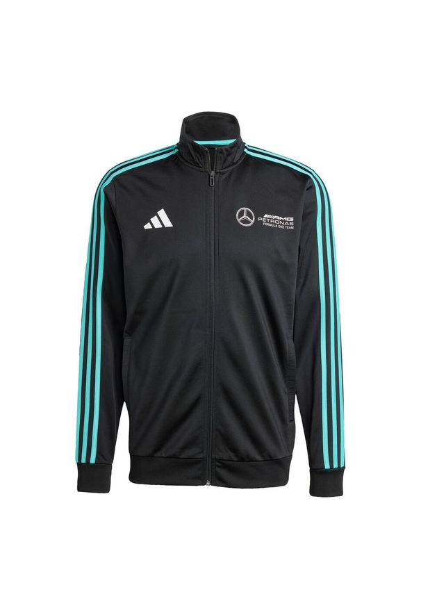 Adidas - Bluza dresowa Mercedes - AMG Petronas Formula One Team DNA. Kolor: czarny, biały, wielokolorowy. Materiał: dresówka