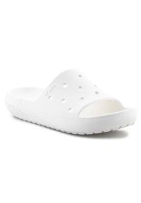 Klapki Crocs Classic Slide v2 U 209401-100 białe. Okazja: na spacer, na plażę. Kolor: biały. Materiał: materiał. Sezon: lato #1