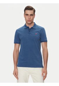 Levi's® Polo Housemark 35883-0271 Niebieski Straight Fit. Typ kołnierza: polo. Kolor: niebieski. Materiał: bawełna