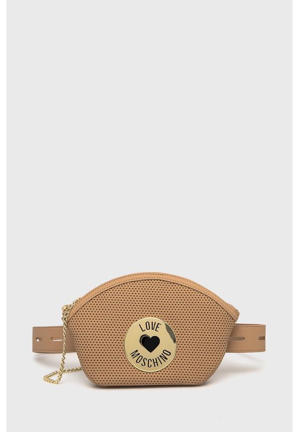 Love Moschino torebka kolor beżowy. Kolor: beżowy