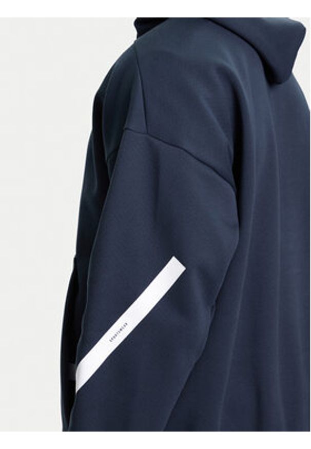 Adidas - adidas Bluza Z.N.E. JW4729 Granatowy Loose Fit. Kolor: niebieski. Materiał: bawełna, syntetyk