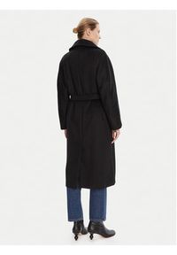 Weekend Max Mara Płaszcz wełniany Resina 2525016031 Czarny Regular Fit. Kolor: czarny. Materiał: wełna