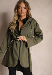 Renee - Ciemnozielona Kurtka Oversize Wiatrówka Ceshela. Kolor: zielony. Długość rękawa: długi rękaw. Długość: długie. Styl: elegancki #5