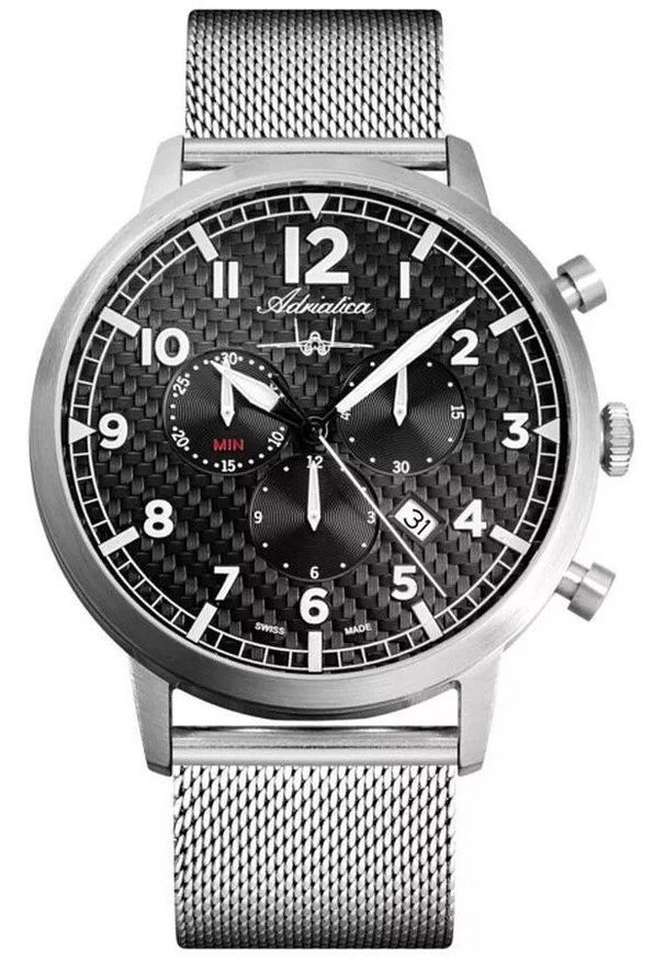 Zegarek męski Adriatica A8261.5124CH czarny. Kolor: czarny