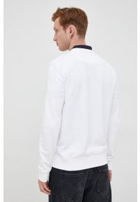 Guess bluza męska kolor biały z nadrukiem. Kolor: biały. Wzór: nadruk #3
