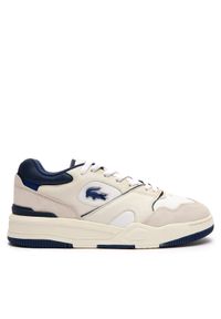 Lacoste Sneakersy Lineshot Leather Logo 747SMA0062 Beżowy. Kolor: beżowy