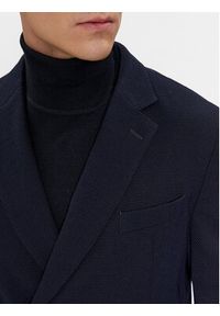 BOSS - Boss Marynarka 50497271 Granatowy Slim Fit. Kolor: niebieski. Materiał: wełna #4