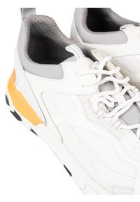 Geox Sneakersy "Grecale B" | U028ZB 04622 | Mężczyzna | Biały. Kolor: biały. Materiał: skóra, tkanina. Wzór: aplikacja #5