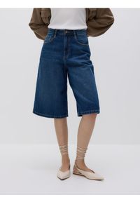 Reserved - Jeansowe szorty - niebieski. Kolor: niebieski. Materiał: jeans #1