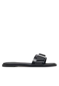 Calvin Klein Klapki Flat Slide W/Buckle - Lth HW0HW02490 Czarny. Kolor: czarny. Materiał: skóra #1