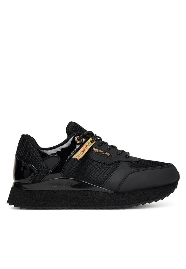 Replay - REPLAY Sneakersy GWS63.000.C0161S Czarny. Kolor: czarny. Materiał: skóra