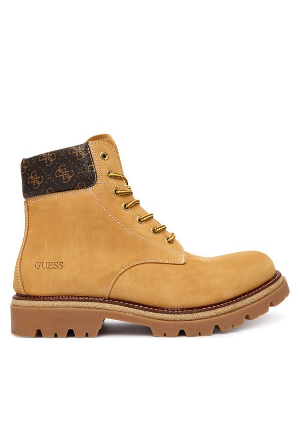 Guess Trapery FMFSIR LEA10 Beżowy. Kolor: beżowy. Materiał: nubuk, skóra