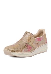 Rieker Półbuty 48761-90 Beżowy. Kolor: beżowy. Materiał: materiał #4