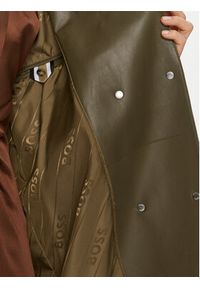 BOSS - Boss Płaszcz przejściowy Sofiane 50505512 Brązowy Relaxed Fit. Kolor: brązowy. Materiał: skóra