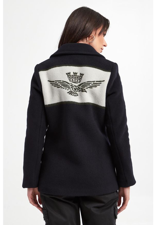 Aeronautica Militare - Płaszcz damski wełniany AERONAUTICA MILITARE. Materiał: wełna