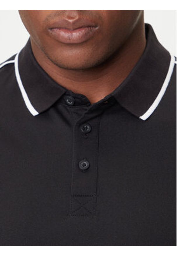 Guess Polo M4YP40 KARS0 Czarny Regular Fit. Typ kołnierza: polo. Kolor: czarny. Materiał: bawełna, syntetyk
