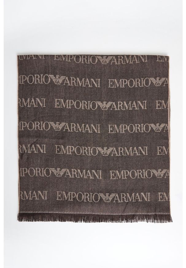 Emporio Armani - Szalik męski wełniany EMPORIO ARMANI. Materiał: wełna