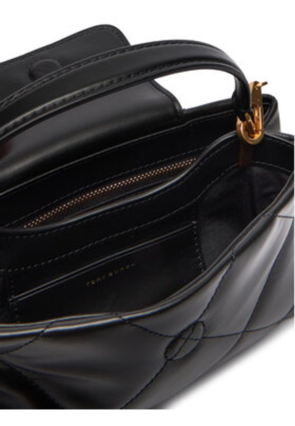 Tory Burch Torebka Kira Diamond Quilt East-West Top Handle 174999 Czarny. Kolor: czarny. Materiał: skórzane