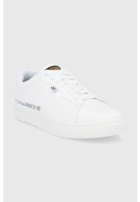 G-Star RAW - G-Star Raw Buty kolor biały na płaskiej podeszwie. Nosek buta: okrągły. Zapięcie: sznurówki. Kolor: biały. Materiał: guma. Obcas: na płaskiej podeszwie #5
