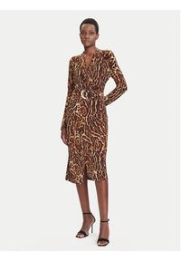 Joseph Ribkoff Sukienka koktajlowa 253091 Brązowy Slim Fit. Kolor: brązowy. Materiał: syntetyk. Styl: wizytowy #2