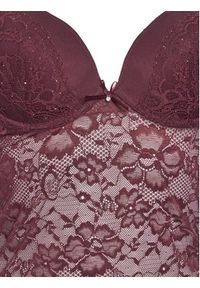 Hunkemöller Body Isadora 302441 Bordowy. Kolor: czerwony. Materiał: syntetyk #3