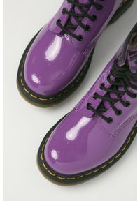 Dr. Martens - Workery skórzane 1460 W. Nosek buta: okrągły. Zapięcie: sznurówki. Kolor: fioletowy. Materiał: skóra. Szerokość cholewki: normalna. Wysokość obcasa: niski #2
